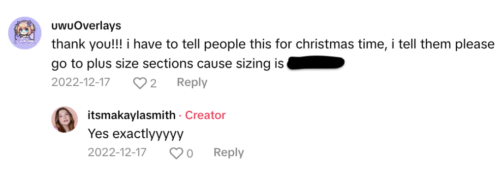 TikTok comment